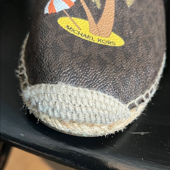 Michael Kors Dark Brown Espadrilles with Palm Design - Picture 5 of 10
